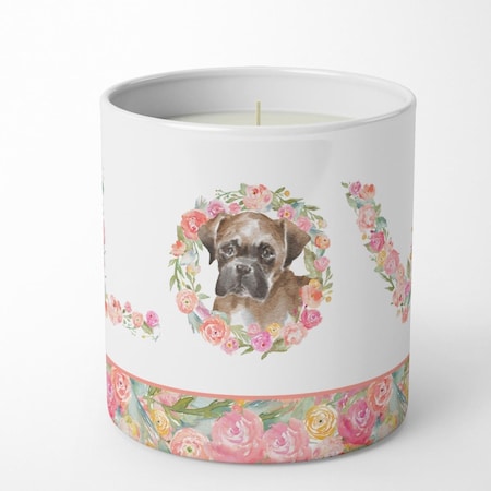 Carolines Treasures 3.75 x 3.25 in. Unisex Boxer No.2 Love 10 oz Decorative Soy Candle WDK4340CDL